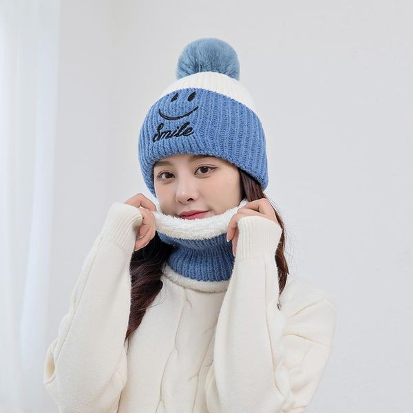 beanie/skull caps letter smile winter hat keep neck warmer set thick beanie casual hats for women add fur lining warm knitted, Blue;gray
beanie/skull caps letter smile winter hat keep neck warmer set thick beanie casual hats for women add fur lining warm knitted, Blue;gray
