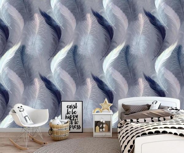 customized 3d wallpaper mural european hand-painted blue and white black and white feather decoration background wall
customized 3d wallpaper mural european hand-painted blue and white black and white feather decoration background wall
