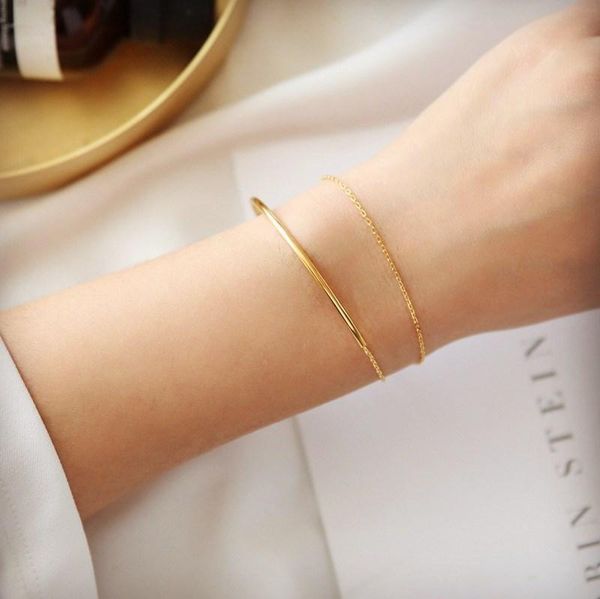 link, chain yun ruo arrival fashion double layers bracelet woman gift rose gold color stainless steel jewelry never fade, Black
link, chain yun ruo arrival fashion double layers bracelet woman gift rose gold color stainless steel jewelry never fade, Black