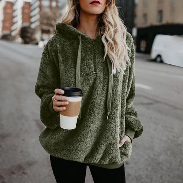 women's hoodies & sweatshirts winter warm wool women hooded sweatshirt coat zipper with pockets plus size 5xl outwear moletom feminino, Black
women's hoodies & sweatshirts winter warm wool women hooded sweatshirt coat zipper with pockets plus size 5xl outwear moletom feminino, Black