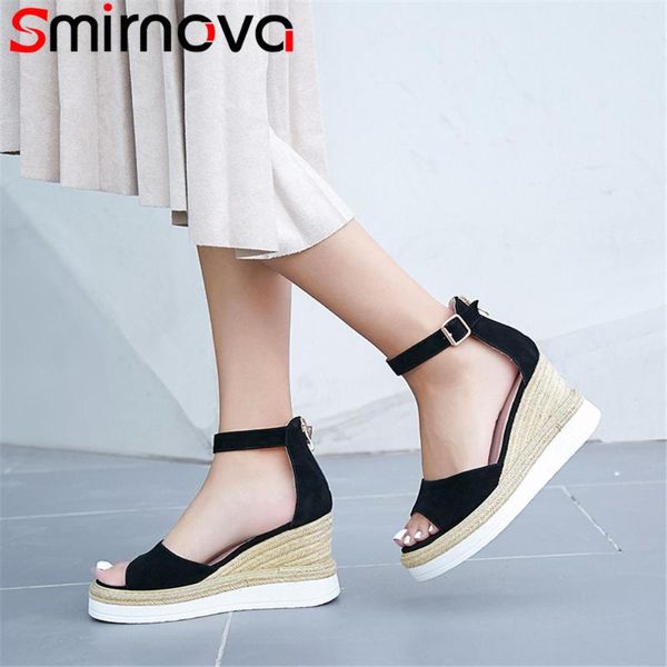 dress shoes smirnova black green fashion summer woman buckle zip platform wedges sandals women suede leather high heels
dress shoes smirnova black green fashion summer woman buckle zip platform wedges sandals women suede leather high heels