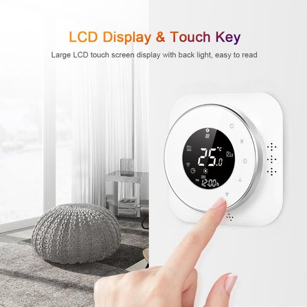 smart home control wi-fi thermostat six periods programmable voice app boiler heating thermoregulator alexa
smart home control wi-fi thermostat six periods programmable voice app boiler heating thermoregulator alexa