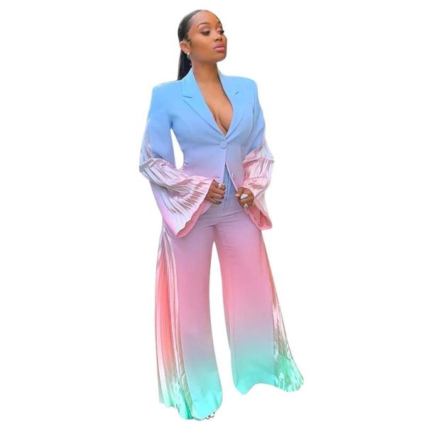 women's suits & blazers echoine designer tie dye print elegant two-piece blazer suit pleated patchwork dyeing plus size women 2, White;black
women's suits & blazers echoine designer tie dye print elegant two-piece blazer suit pleated patchwork dyeing plus size women 2, White;black