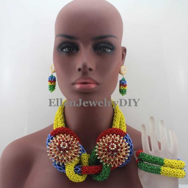 earrings & necklace nigerian wedding bridal beads set choker african jewelry for women yellow w13041, Silver
earrings & necklace nigerian wedding bridal beads set choker african jewelry for women yellow w13041, Silver