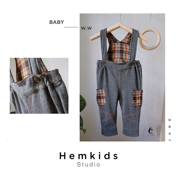 a168#73 children's british style class a plaid splicing autumn and winter cotton plush jumpsuit, Blue
a168#73 children's british style class a plaid splicing autumn and winter cotton plush jumpsuit, Blue