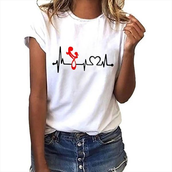 Summer Female Vogue Print Men Tops Short Sleeve Tee And Womens High Quality Printing, White;black
Summer Female Vogue Print Men Tops Short Sleeve Tee And Womens High Quality Printing, White;black