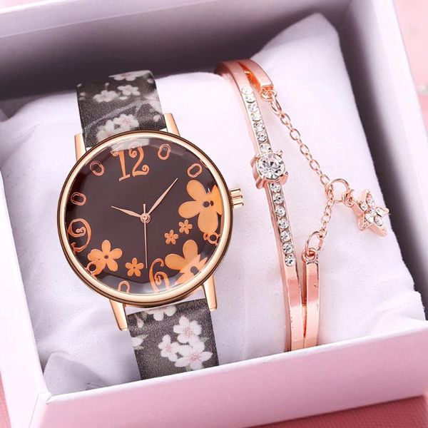 wristwatches drop ladies flower print leather band watches luxury women floral pattern bracelet set zegarek damski, Slivery;brown
wristwatches drop ladies flower print leather band watches luxury women floral pattern bracelet set zegarek damski, Slivery;brown