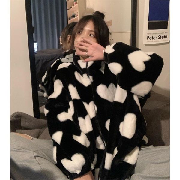 women's jackets cmaz 2021 autumn winter thick coats for women black love furry coat and small loose thickening ke, Black;brown
women's jackets cmaz 2021 autumn winter thick coats for women black love furry coat and small loose thickening ke, Black;brown