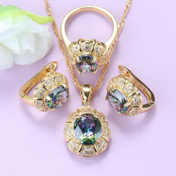dubai luxury necklace set african gold color wedding bridal accessories rainbow zircon clip earrings and pendant women sets &, Silver
dubai luxury necklace set african gold color wedding bridal accessories rainbow zircon clip earrings and pendant women sets &, Silver