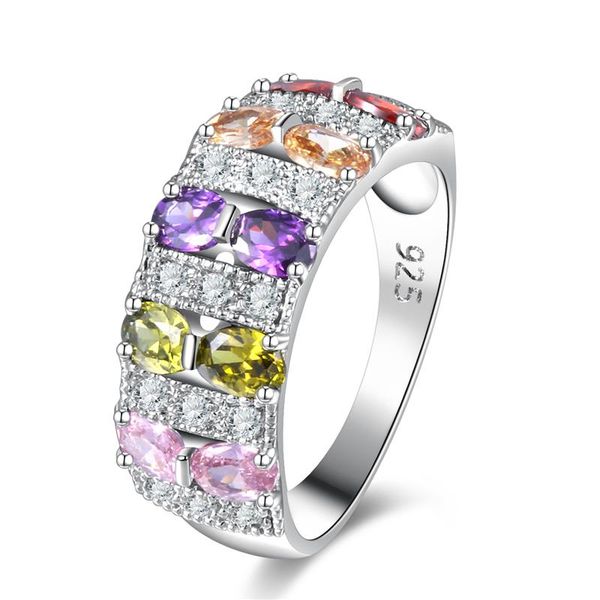 wedding rings romad multi color cz crystal two raws for women girls fashion ring lady jewelry 8, Slivery;golden
wedding rings romad multi color cz crystal two raws for women girls fashion ring lady jewelry 8, Slivery;golden
