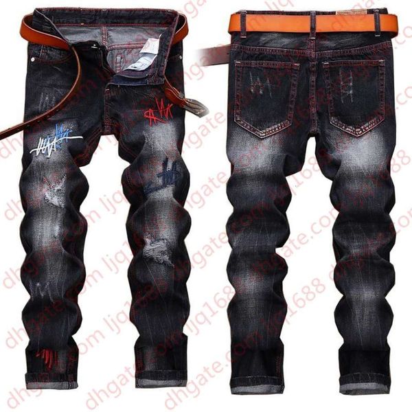 mens jeans denim trousers men straight black embroidery jeans fashion designer casual jeans denim men tear hip hop, Blue
mens jeans denim trousers men straight black embroidery jeans fashion designer casual jeans denim men tear hip hop, Blue