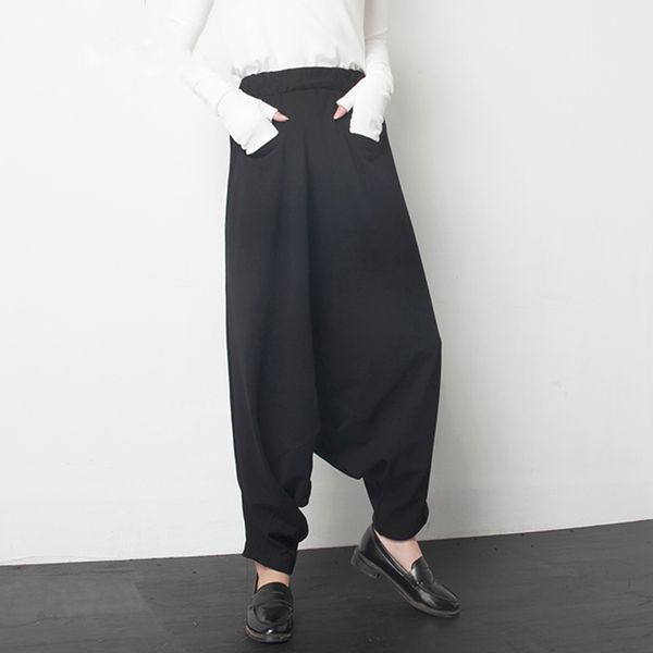 black harem pants female high waist patchwork pocket loose casual full length trousers 2021 autumn fashion clothing, Black;white
black harem pants female high waist patchwork pocket loose casual full length trousers 2021 autumn fashion clothing, Black;white