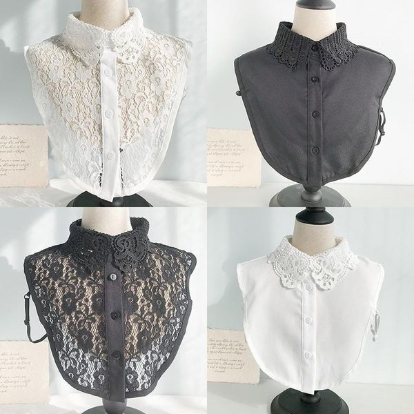 bow ties 2021 women cotton lace fake collar blouse vintage detachable shirt false lapel clothes accessories, Black;gray
bow ties 2021 women cotton lace fake collar blouse vintage detachable shirt false lapel clothes accessories, Black;gray