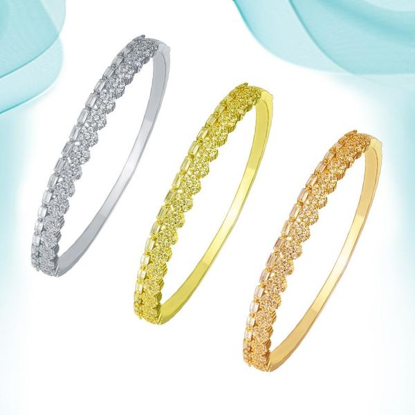 bangle fashion copper round glossy shining bangles with small flower baguette diamonds simple style gifts friendship, Black
bangle fashion copper round glossy shining bangles with small flower baguette diamonds simple style gifts friendship, Black