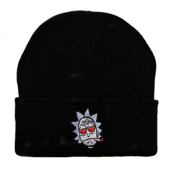 hats caps rick and morty wool knitted pullover cold 1, Blue;gray