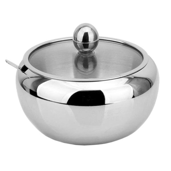 bowls stainless steel sugar bowl with clear glass lid - for better recognition, and spoon home kitchen, drum shade
bowls stainless steel sugar bowl with clear glass lid - for better recognition, and spoon home kitchen, drum shade