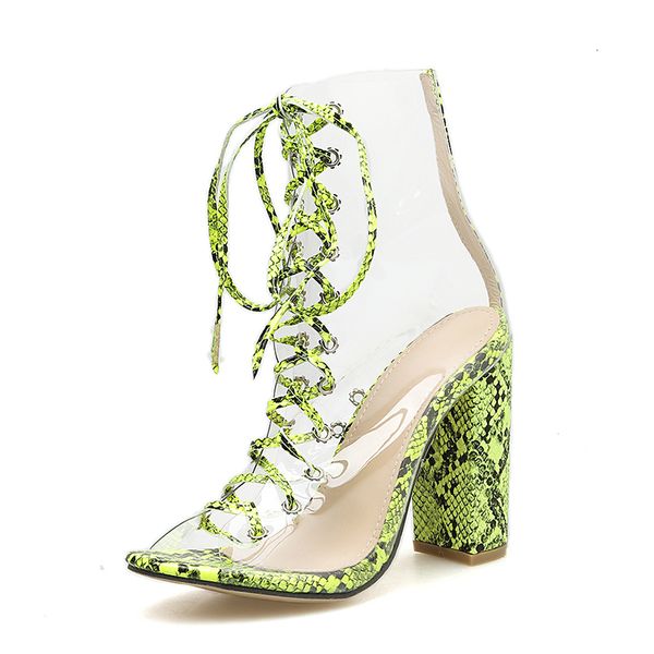 2021 new summer green serpentine pvc transparent square heels women ankle high heel sandals boots size 42 sssm, Black
2021 new summer green serpentine pvc transparent square heels women ankle high heel sandals boots size 42 sssm, Black