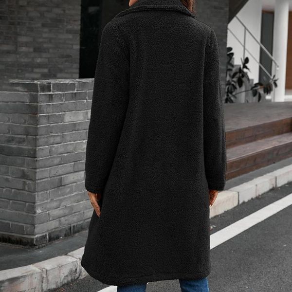 women's wool & blends women coat stylish elegant long sleeve cardigan winter jacket for going out, Black
women's wool & blends women coat stylish elegant long sleeve cardigan winter jacket for going out, Black