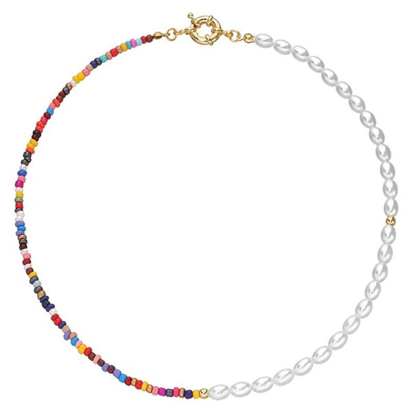 chains handmade pearl choker necklace colorful seed beads bohemia collar summer beach party for women girls fashion jewelry gifts, Silver
chains handmade pearl choker necklace colorful seed beads bohemia collar summer beach party for women girls fashion jewelry gifts, Silver