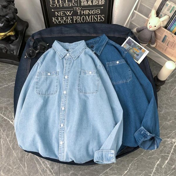 summer autumn denim shirt men vintage korean fashion hipster long-sleeve blouse male jacket coat harajuku dress shirt camisa, White;black
summer autumn denim shirt men vintage korean fashion hipster long-sleeve blouse male jacket coat harajuku dress shirt camisa, White;black