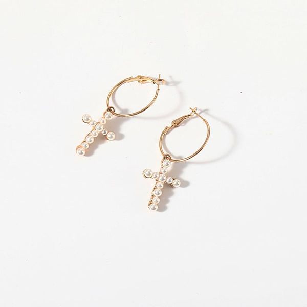 dangle & chandelier white imitation pearl cross drop earrings for women gift korean simple gold statement fashion jewelry wholesale goth pun, Silver
dangle & chandelier white imitation pearl cross drop earrings for women gift korean simple gold statement fashion jewelry wholesale goth pun, Silver