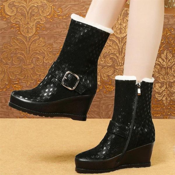 boots winter casual shoes women genuine leather wedges high heel snow female platform pumps punk oxfords, Black
boots winter casual shoes women genuine leather wedges high heel snow female platform pumps punk oxfords, Black