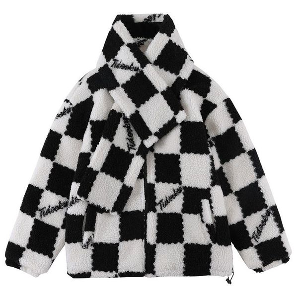 men's jackets men black white oversize retro thick harajuku vintage plaid print lamb wool fleece jacket outwear streetwear, Black;brown
men's jackets men black white oversize retro thick harajuku vintage plaid print lamb wool fleece jacket outwear streetwear, Black;brown