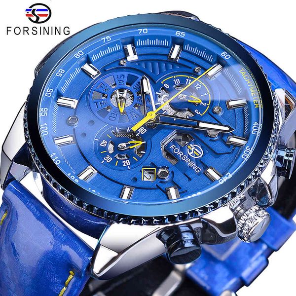 furnishing blue dial luxury men automatic watches rv calendar waterproof leather band mechanical men's clock, Slivery;brown
furnishing blue dial luxury men automatic watches rv calendar waterproof leather band mechanical men's clock, Slivery;brown