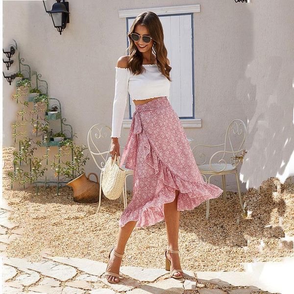 skirts summer women's floral boho high waist skirt 2021 casual asymmetrical lace up ruffle elegant women streetwear midi, Black
skirts summer women's floral boho high waist skirt 2021 casual asymmetrical lace up ruffle elegant women streetwear midi, Black