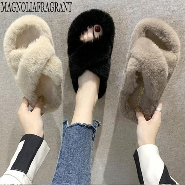 slippers women warm winter female cross belt fashion wear thick platform soft fur flat home shoes fluffy y797, Black
slippers women warm winter female cross belt fashion wear thick platform soft fur flat home shoes fluffy y797, Black