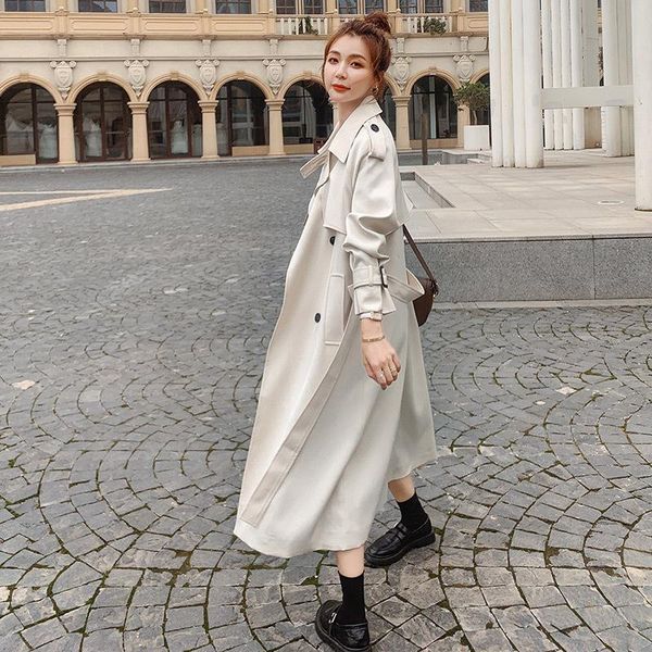 women's trench coats fashion women coat beige long double-breasted with belt spring autumn lady duster female outerwear elegant jacket, Tan;black
women's trench coats fashion women coat beige long double-breasted with belt spring autumn lady duster female outerwear elegant jacket, Tan;black