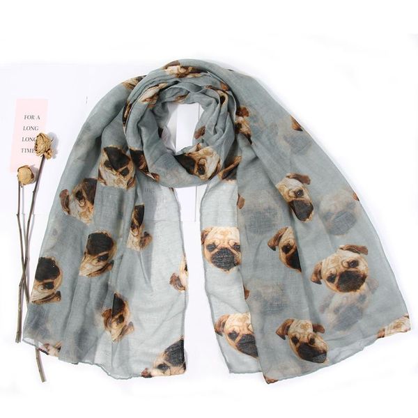 scarves 2021 lady womens long cute pug dog print scarf wraps shawl soft spring, Blue;gray
scarves 2021 lady womens long cute pug dog print scarf wraps shawl soft spring, Blue;gray