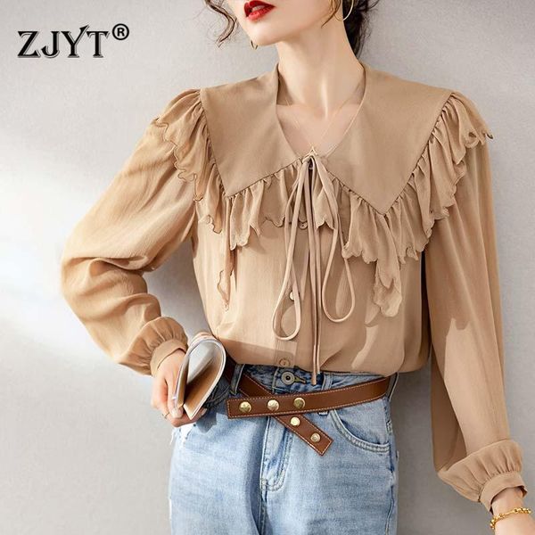 women's blouses & shirts luxury 100% real silk women spring designers turn down collar solid office femininos blusas loose, White
women's blouses & shirts luxury 100% real silk women spring designers turn down collar solid office femininos blusas loose, White