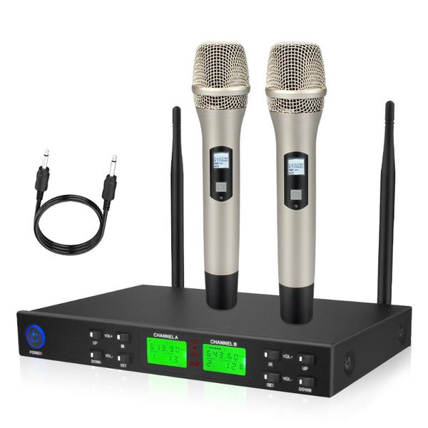 microphones professional uhf wireless 200-channel microphone 50m receive with 2 handheld works pa speaker mixer for stage
microphones professional uhf wireless 200-channel microphone 50m receive with 2 handheld works pa speaker mixer for stage