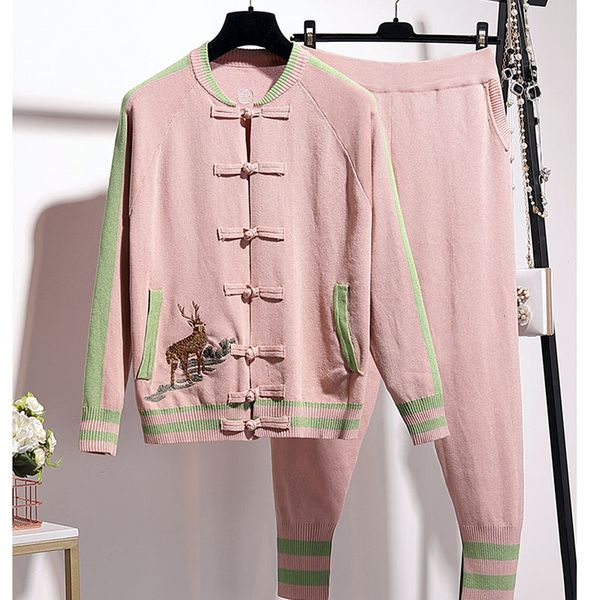 autumn tracksuit knitting outfits women handwork embroidery cardigan sweater pencil pants set loose knit suit female streetwear n0io, Blue
autumn tracksuit knitting outfits women handwork embroidery cardigan sweater pencil pants set loose knit suit female streetwear n0io, Blue