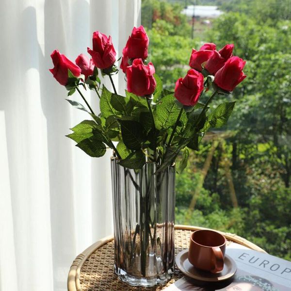 decorative flowers & wreaths 1 pcs artificial rose simulation flannel bouquet home party wedding decoration
decorative flowers & wreaths 1 pcs artificial rose simulation flannel bouquet home party wedding decoration