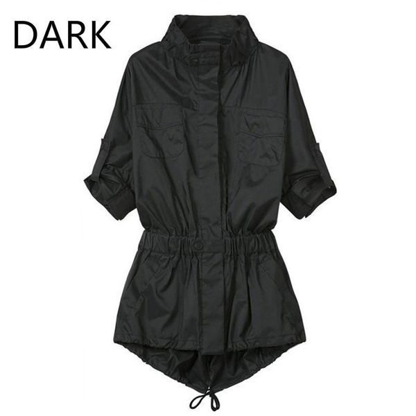 women's jackets spring style large size sports and leisure wild mid-long high-neck waist long-sleeved jacket, Black;brown
women's jackets spring style large size sports and leisure wild mid-long high-neck waist long-sleeved jacket, Black;brown