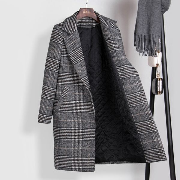 women's plaid section new winter professional wool straight joker lady jacket ckwq, Black
women's plaid section new winter professional wool straight joker lady jacket ckwq, Black