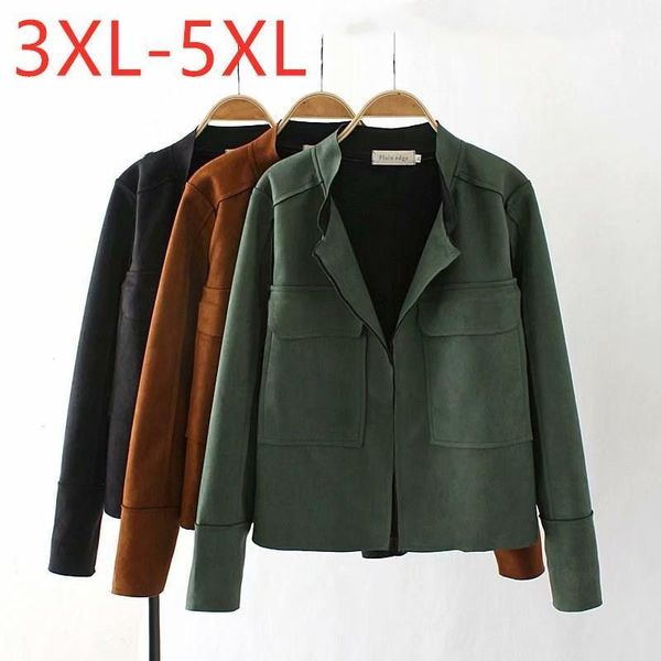 ladies autumn winter plus size jacket for women large casual loose long sleeve pocket pine suede short coat 3xl 4xl 5xl, Black;brown
ladies autumn winter plus size jacket for women large casual loose long sleeve pocket pine suede short coat 3xl 4xl 5xl, Black;brown