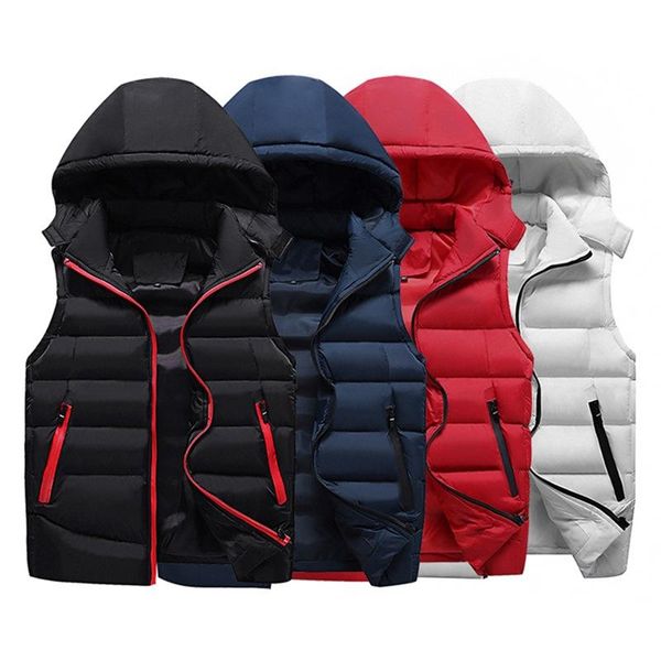 men's vests 2021 thick kamizelka wiatroszelna leisure hooded body warmer heren, Black;white
men's vests 2021 thick kamizelka wiatroszelna leisure hooded body warmer heren, Black;white