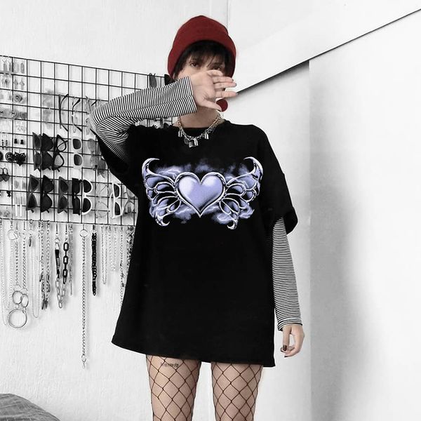 gothic casual loose short sleeve t-shirt for women y2k aesthetic printed o-neck oversize tshirts 2021 summer harajuku, White
gothic casual loose short sleeve t-shirt for women y2k aesthetic printed o-neck oversize tshirts 2021 summer harajuku, White