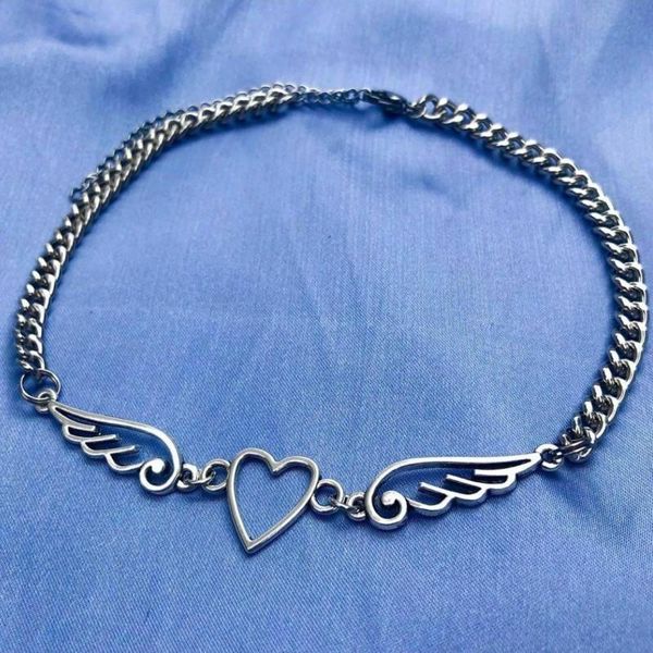 chokers kpop harajuku punk hip hop hollow heart feather alloy choker necklace gift for women lover friends wholesale fashion, Golden;silver
chokers kpop harajuku punk hip hop hollow heart feather alloy choker necklace gift for women lover friends wholesale fashion, Golden;silver