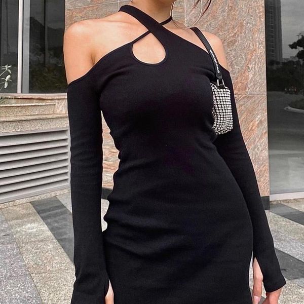 casual dresses summer irregular neck dress cross hollow sling backless long sleeve black women off the shoulder party club, Black;gray
casual dresses summer irregular neck dress cross hollow sling backless long sleeve black women off the shoulder party club, Black;gray