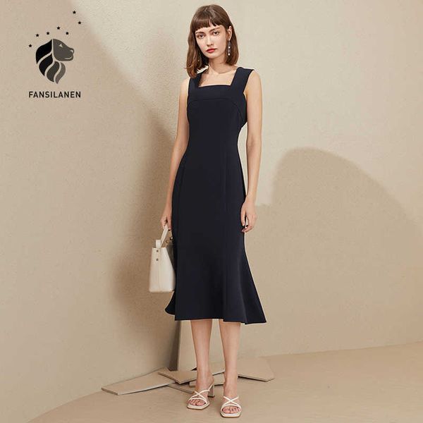 fansilanen office lady elegant slim long black dress blacdress women sleeveless white summer pleated 210607, Black;gray
fansilanen office lady elegant slim long black dress blacdress women sleeveless white summer pleated 210607, Black;gray