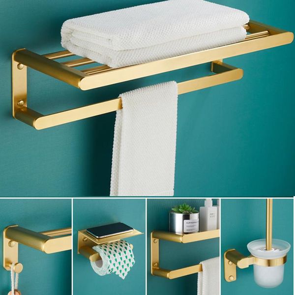 bath accessory set luxury brushed gold bathroom towel rack adhesive accessories toilet roll paper holder double rod pendant
bath accessory set luxury brushed gold bathroom towel rack adhesive accessories toilet roll paper holder double rod pendant