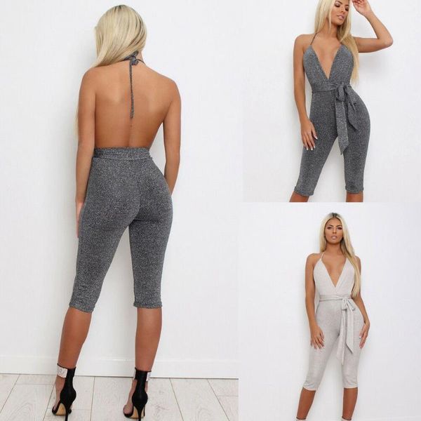 women's jumpsuits & rompers brand 2021 summer women ladies clubwear halter backless playsuit jumpsuit romper long pants party trousers, Black;white
women's jumpsuits & rompers brand 2021 summer women ladies clubwear halter backless playsuit jumpsuit romper long pants party trousers, Black;white