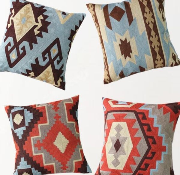 45x45cm creative full embroidered sofa cushion cover pillow case living room decoration geometric throw pillow cover 
45x45cm creative full embroidered sofa cushion cover pillow case living room decoration geometric throw pillow cover