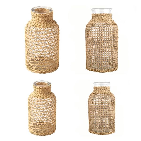 vases h3cc straw glass flower vase japanese pot nordic style planter container bottle basket for home wedding decoration
vases h3cc straw glass flower vase japanese pot nordic style planter container bottle basket for home wedding decoration