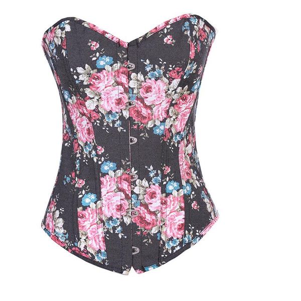 bustiers & corsets black denim floral print vintage overbust boned women burlesque lingerie jeans victorian waist corset, Black;white
bustiers & corsets black denim floral print vintage overbust boned women burlesque lingerie jeans victorian waist corset, Black;white