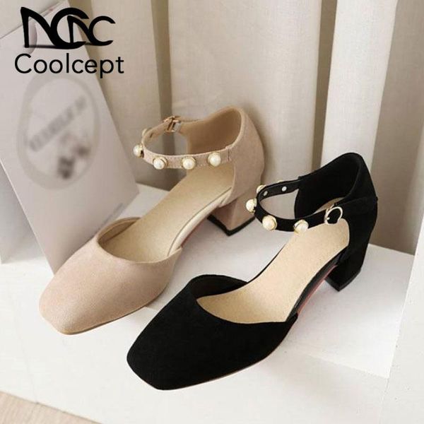 dress shoes coolcept women fashion pumps good design pearls square toe metal buckle thick heels lady footwear size 31-43, Black
dress shoes coolcept women fashion pumps good design pearls square toe metal buckle thick heels lady footwear size 31-43, Black